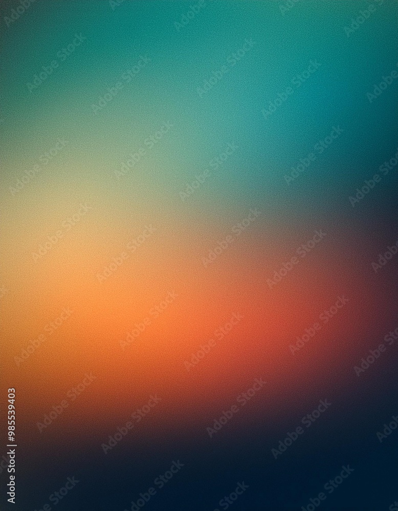 Poster create a dynamic and eye-catching atmosphere with this teal to orange horizontal gradient background
