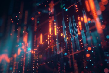 Obraz premium Stock market and forex trading graph for financial investment concept, Visual representation of a sharp increase in stock values, indicating a sudden boost in market performance, portrayed through 