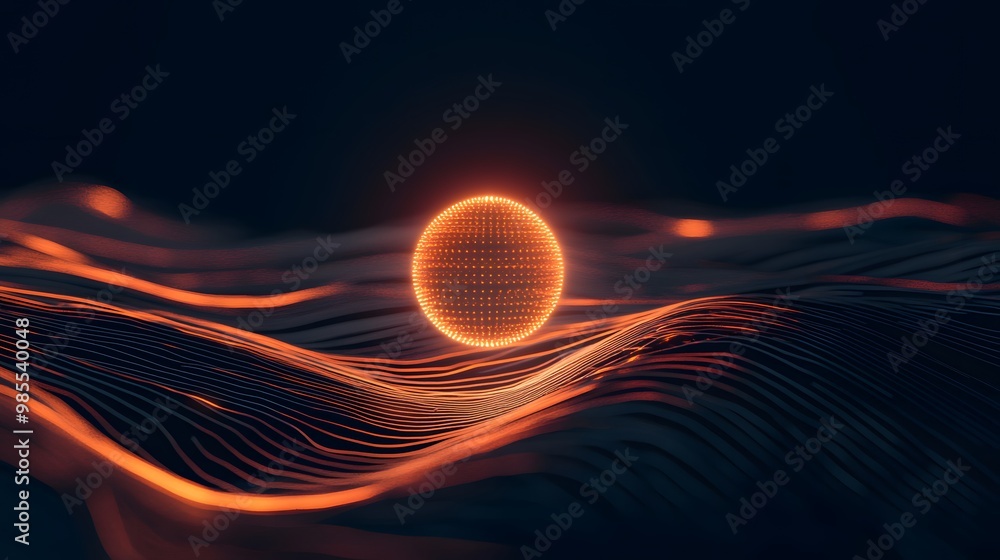 Poster a_minimalist_dark_scene_with_abstract_line