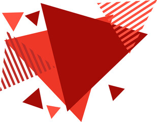 Fototapeta premium Red Abstract Triangle Shape