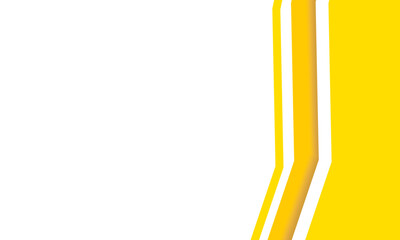 Minimalist Yellow Wave Design background on white. Vibrant Yellow  banner template, paper colored. Yellow frames horizontal background