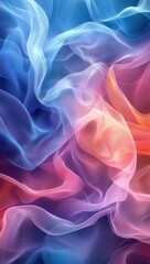 Obraz premium Colorful abstract background with swirling shapes and vibrant hues evoking a sense of movement and fluidity