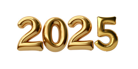 2025 golden  balloon, happy new year  