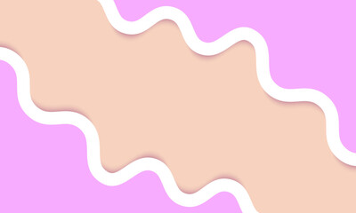 beige background with pink wavy lines frames, paper color. horizontal banner with border line. flowing wavy lines background. Abstract Fluid design. Beige Cloudscape with wavy lines border. website

