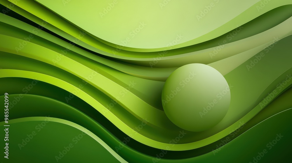Poster a bold green background with repeating abstract patterns, perfect for dynamic and energetic design p