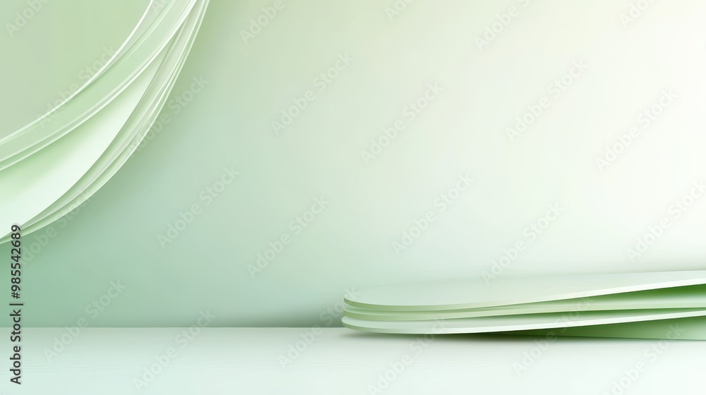 Poster a calm, pastel green background with a light gradient for soft and minimalistic designs. suitable fo