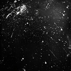White splatter on black