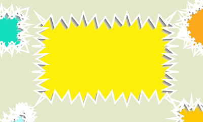 abstract frames with grunge lines on yellow background. social media post template. Vibrant Abstract Starburst Pattern Background. horizontal banner with geometric shape element. children background 
