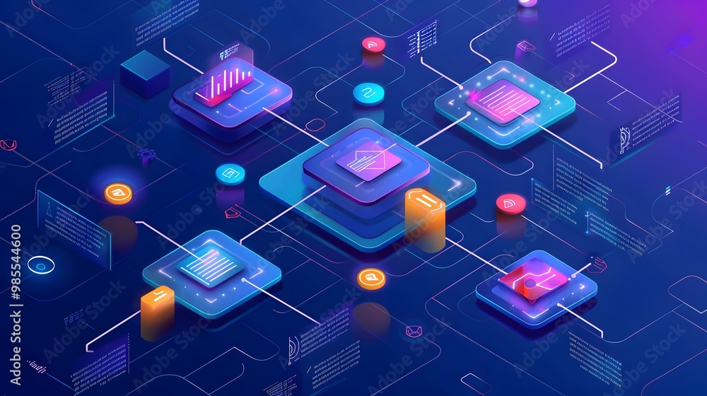 Poster a dynamic environment where business workflows are optimized and automated, with interconnected proc