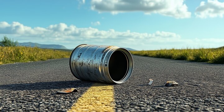 Kicking the can down the road  in Open Isolated Landscape