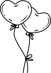 Doodle Balloons Outline