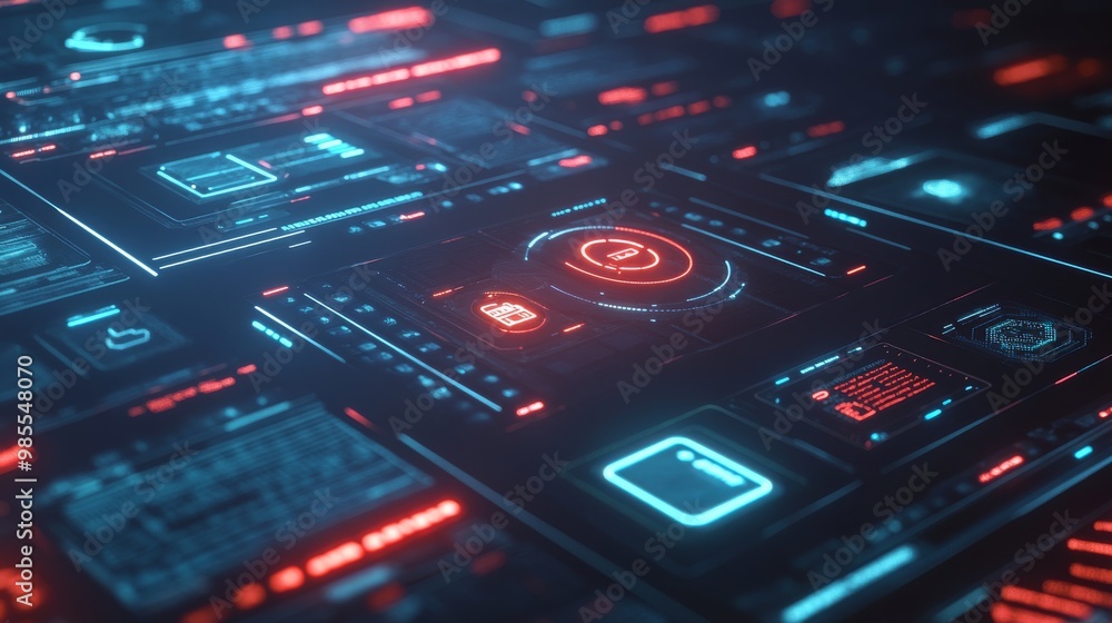 Aufkleber the interface showcases dynamic encryption data locks and security metrics, representing advanced cy