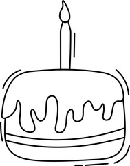 Birthday Cake Outline