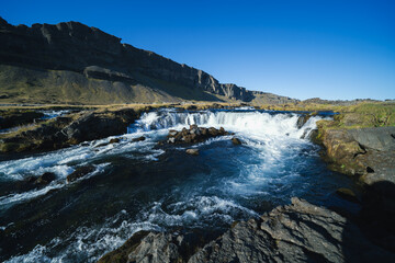 Fossálar Waterfall at Iceland