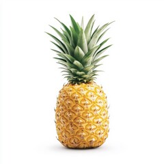 Fototapeta premium Fresh pineapple isolated on a white background.