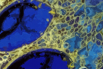 Oil paintings and various flowers, marine creatures, cats, dogs, chrysanthemums, lotus leaves, and...