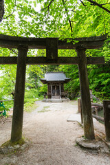 飯盛山の鳥居と社