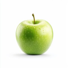 Fresh green apple isolated on a white background.