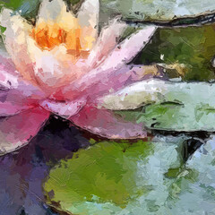 Oil paintings and various flowers, marine creatures, cats, dogs, lotus leaves, lotus flowers,...