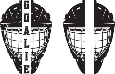 Split Goalie Mask, Ice Hockey, Winter Sports Cut Files