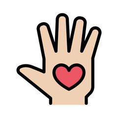 Fototapeta premium support hand icon
