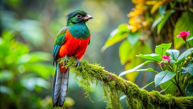 Majestic Arpia bird glides through a vibrant green forest, showcasing nature's beauty and the rich diversity of