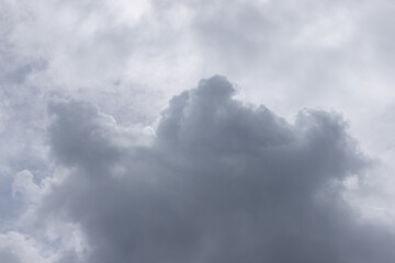 A cloudy sky with a large cloud in the middle