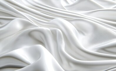 Obraz premium Soft white fabric folds