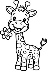Giraffe Coloring Page