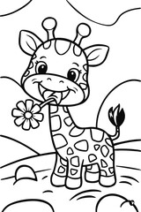 Giraffe Coloring Page