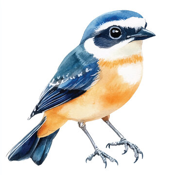 recommend clip art: Shrike watercolor clipart illustration isolated