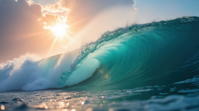 Epic Waves: Stunning Ocean Wave Photography Capturing the Power and Beauty of the Sea at Sunset