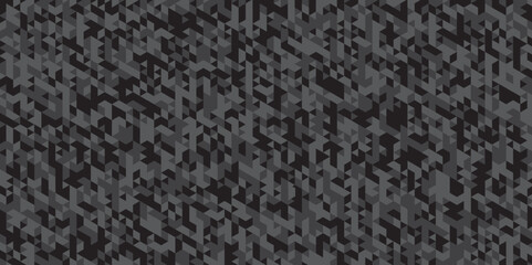 Triangle shape retro wall grid pattern geometric ornament tile vector square element. Abstract geometric black and gray background seamless mosaic and low polygon triangle texture wallpaper.