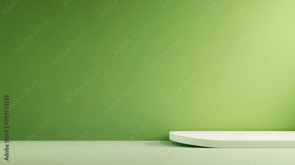 Poster clean, minimal green background with a smooth texture and ample copy space, ideal for modern and sim