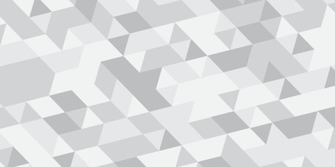 Obraz premium Abstract geometric white or gray background seamless triangular origami grayscale mosaic and low polygon triangle texture banner wallpaper.