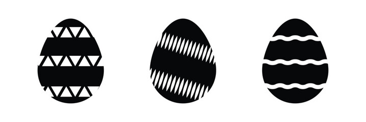 easter egg icon set, easter egg vector icon .