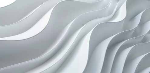Obraz premium Abstract White Wavy Surface