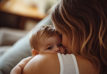 baby in mother's arms