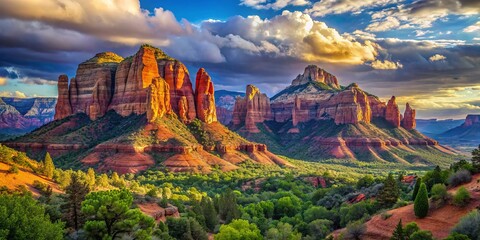 Stunning Sedona, Arizona showcases vibrant red rock formations amidst a picturesque landscape, captivating visitors