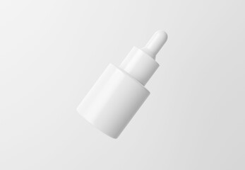 3d render floating cosmetic beauty serum dropper 