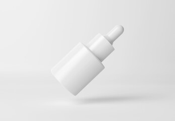 3d render floating cosmetic beauty serum dropper 