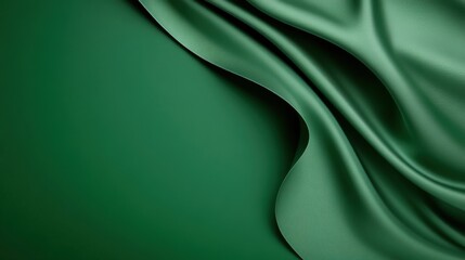 Deep emerald green wallpaper with a smooth surface, perfect for creating a luxurious yet natural look.