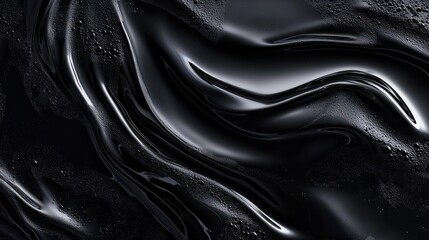 4k deep black liquid abstract background dark fluid water surface acrylic elegant cover 3d creative dynamic poster black friday sale bg luxury premium marble wave generative ai