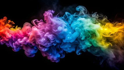 Fototapeta premium Translucent ethereal smoke set against a clear background, designed for creative projects and visual effects. Perfect