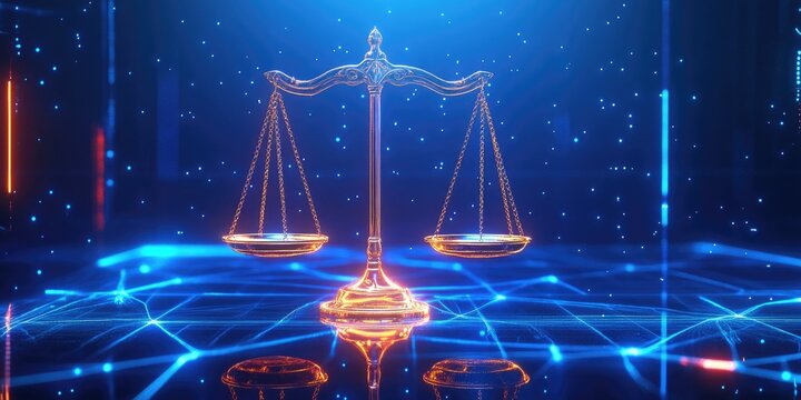 Golden Scale on Table