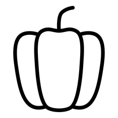 Pepper icon. Vector line icon