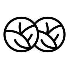 Brussels sprouts icon. Vector line icon