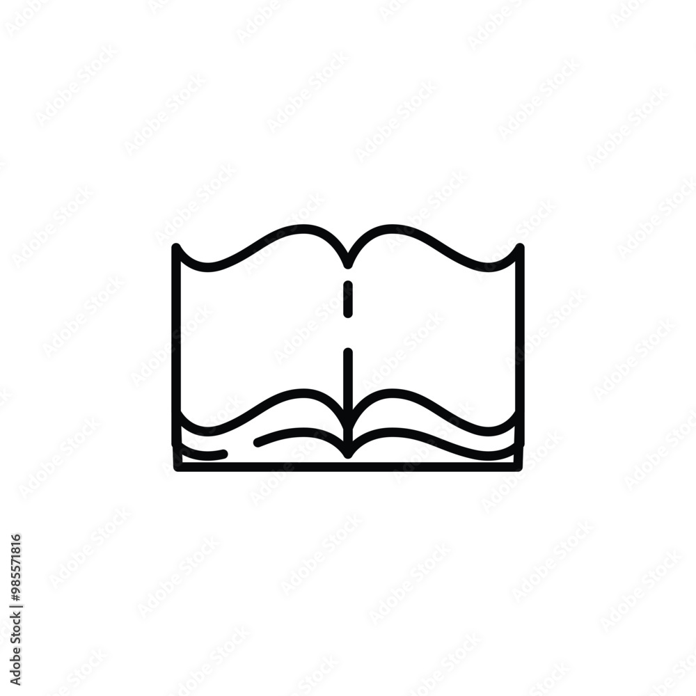 Poster book thin outline icon vector design good for web or mobile app