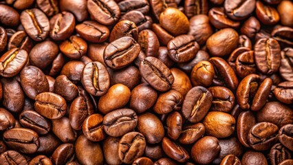 Fototapeta premium Close up view of aromatic coffee beans with space for text