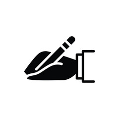 handwriting solid icon vector design good for web or mobile app